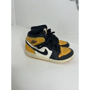 Nike Air Jordan 1 Retro High OG PS Yellow Toe, Black Size 1.5Y No Insoles​
